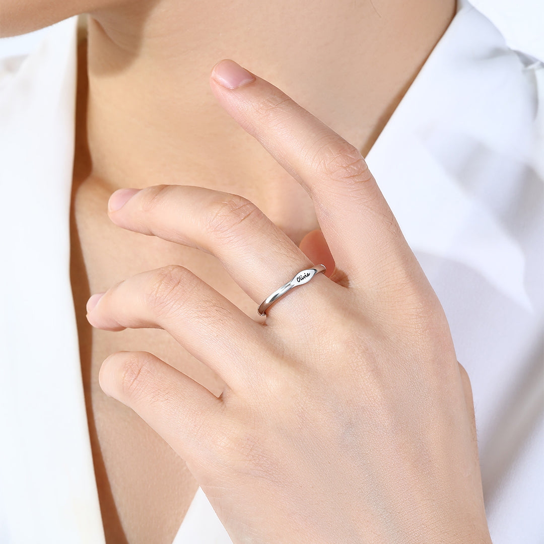 Skinny Name Ring