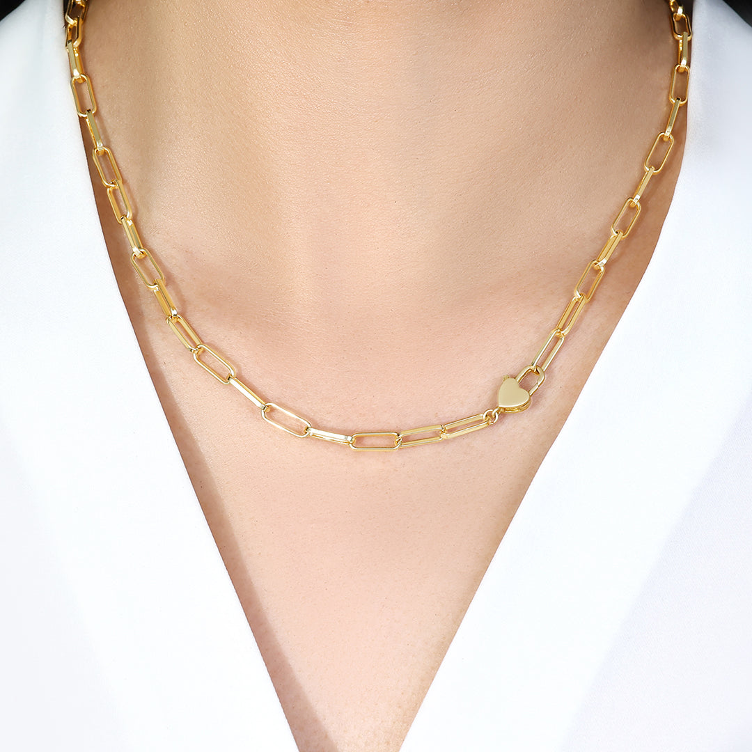 Heart Padlock Necklace