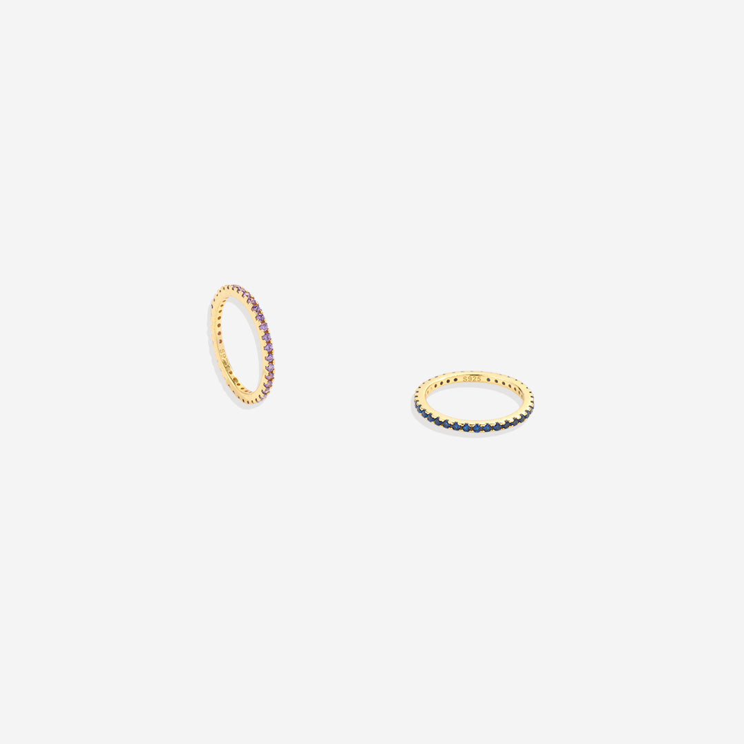 August Birthstone Eternity Stacking Ring