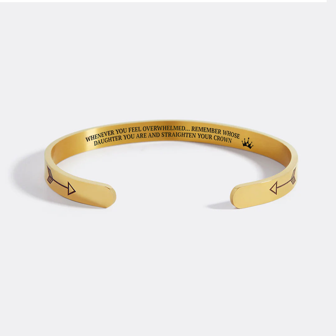 Remember Who You Are and Straighten Your Crown Cuff Bracelet