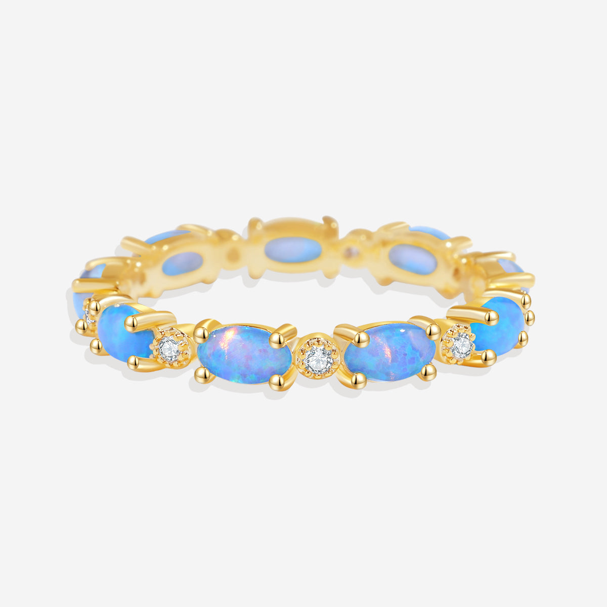 Eternity Fire Opal Ring