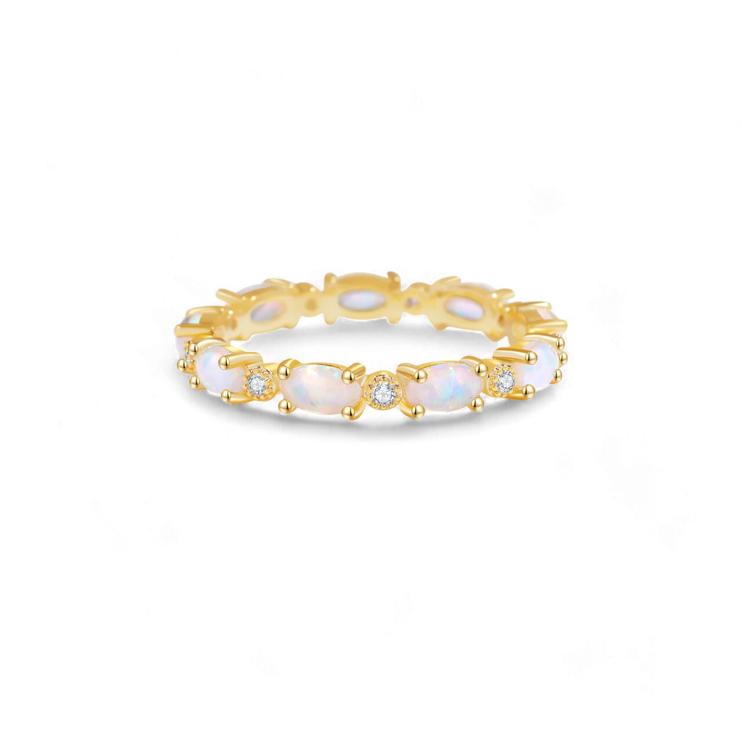 Eternity Fire Opal Ring