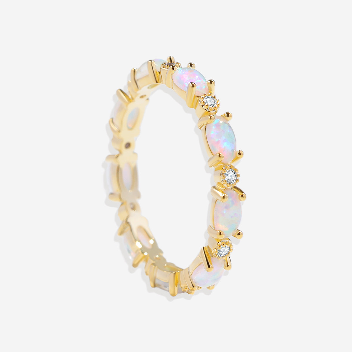 Eternity Fire Opal Ring
