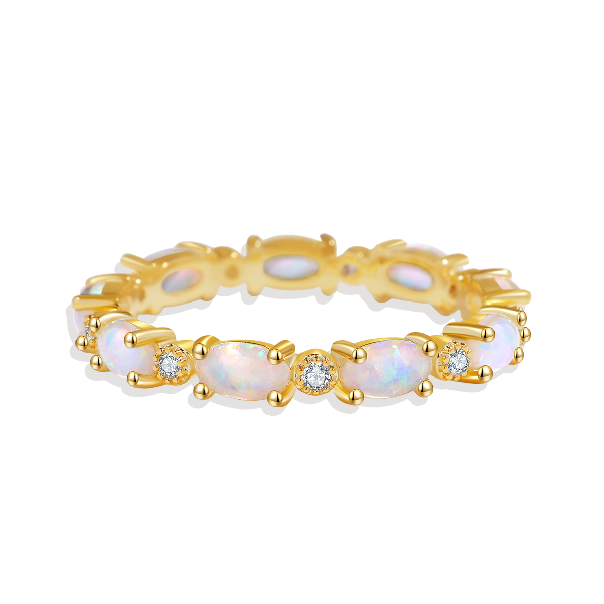 Eternity Fire Opal Ring