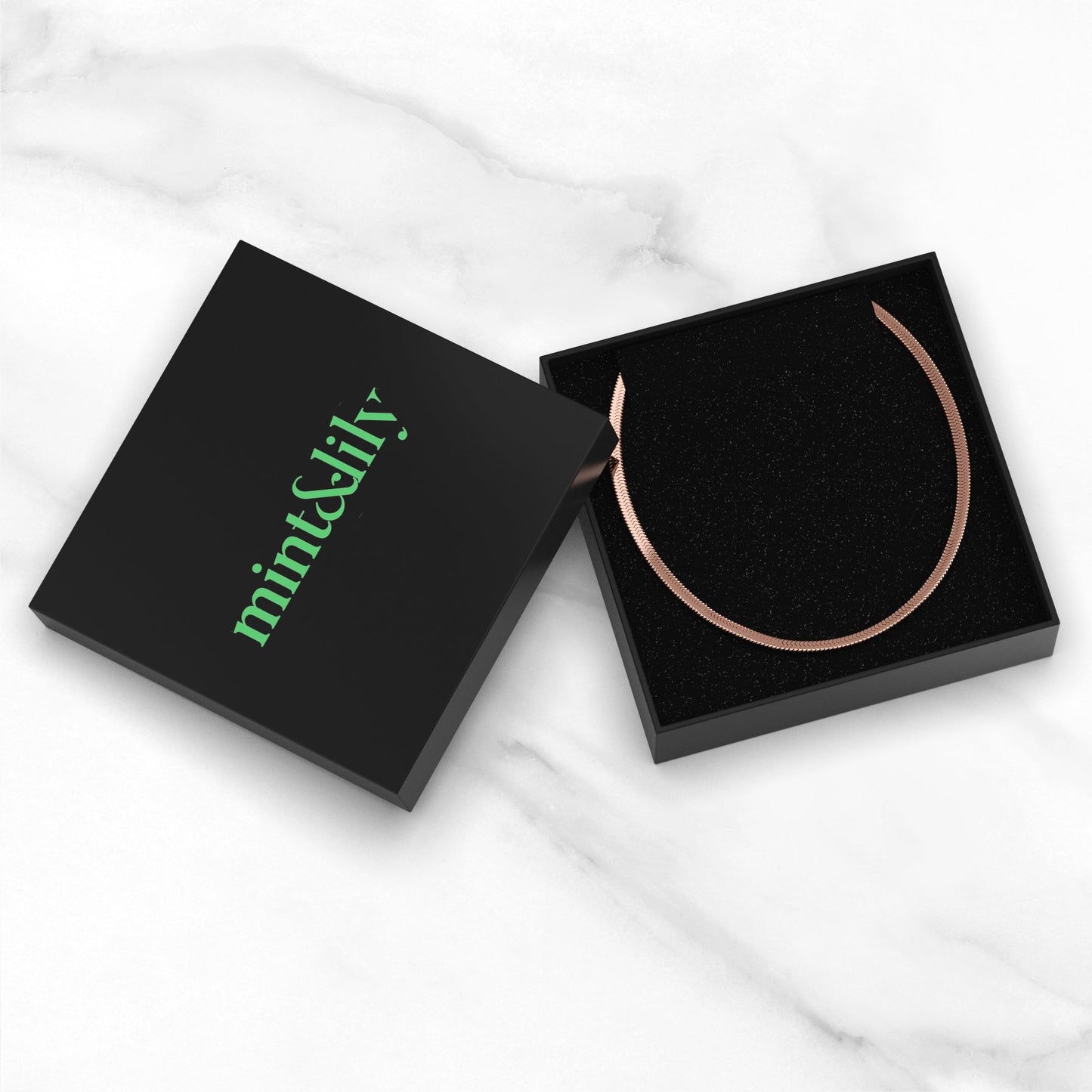 Herringbone Gold Chain Necklace