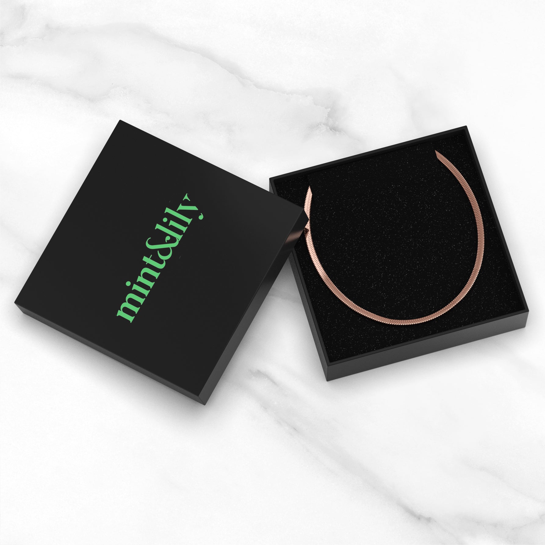 Herringbone Gold Chain Necklace