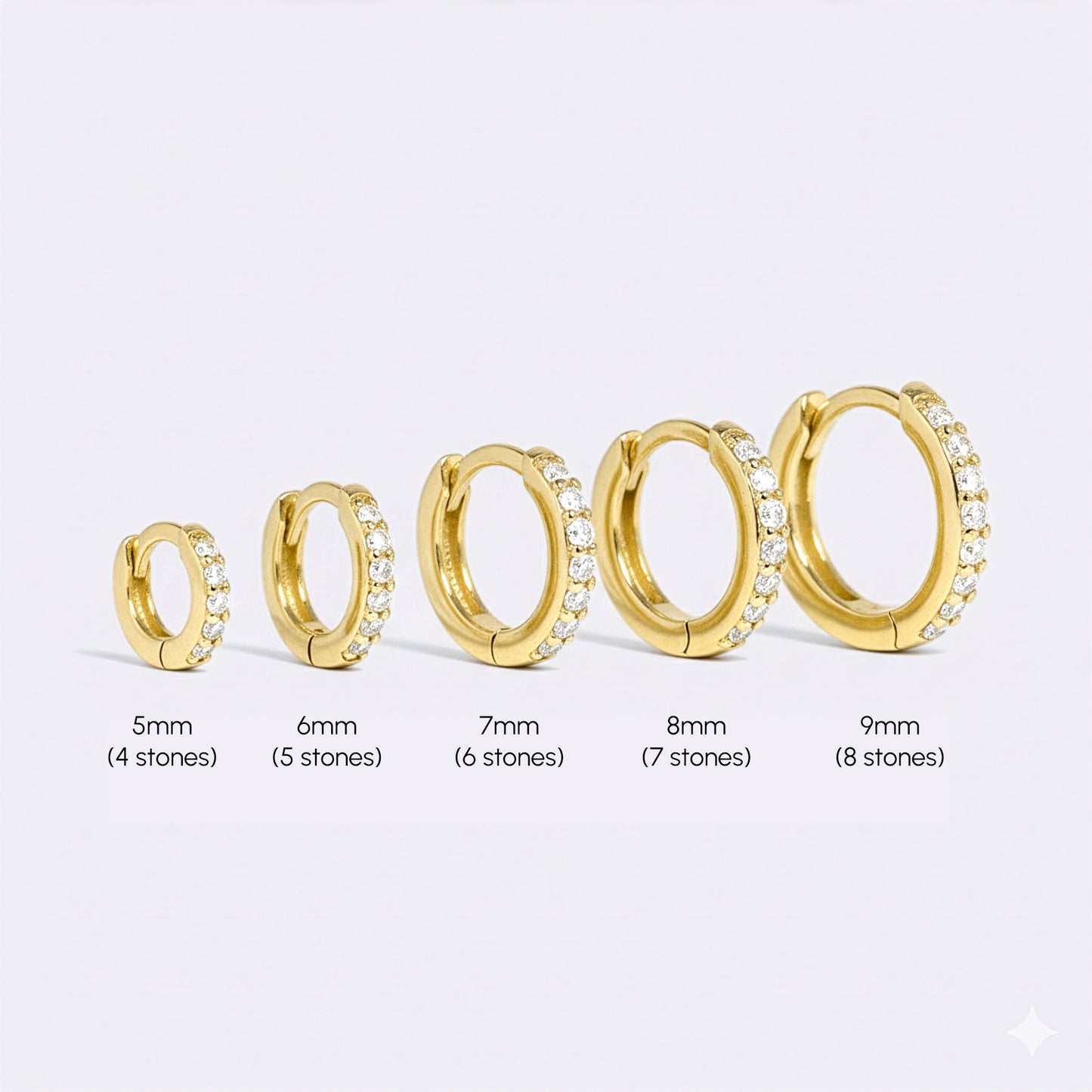 Pave Huggie Hoop Earrings