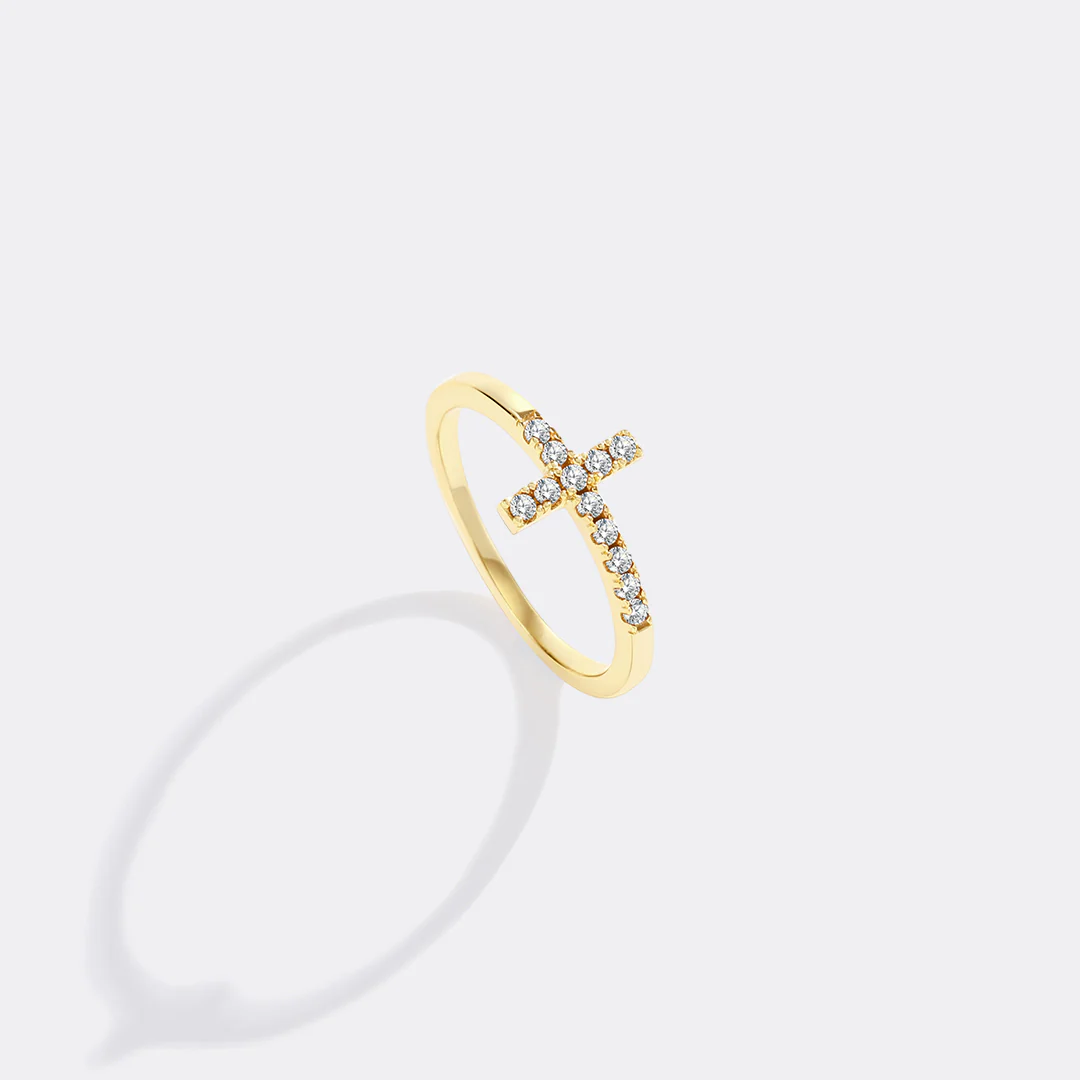 Diamond Cross Ring