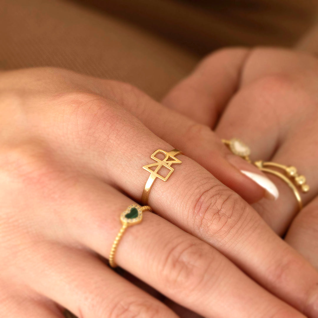 Monogram Name Ring