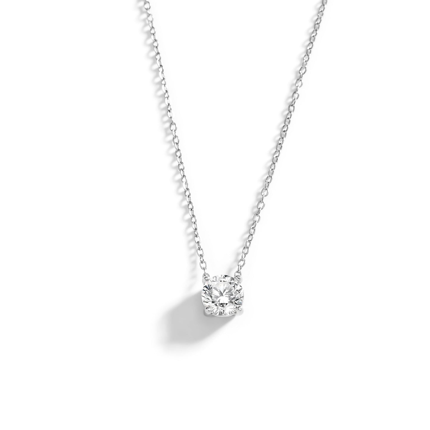 Dainty Solitaire Pendant Necklace