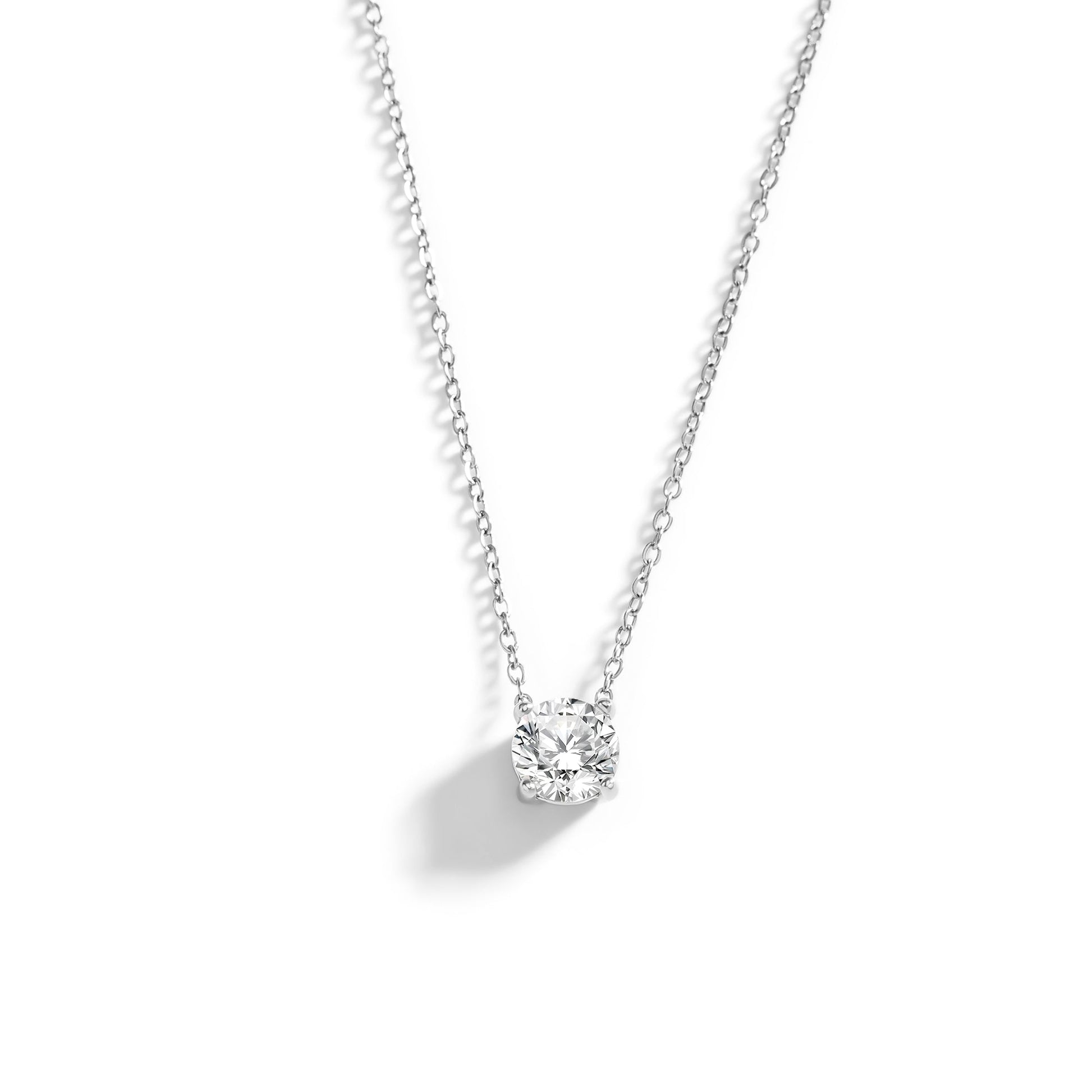 Dainty Solitaire Pendant Necklace