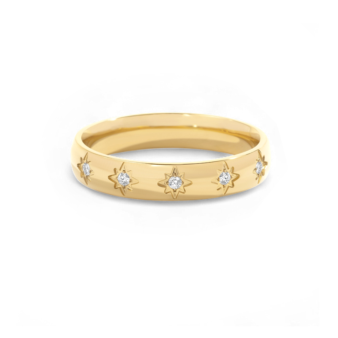 Star Set Stacking Ring