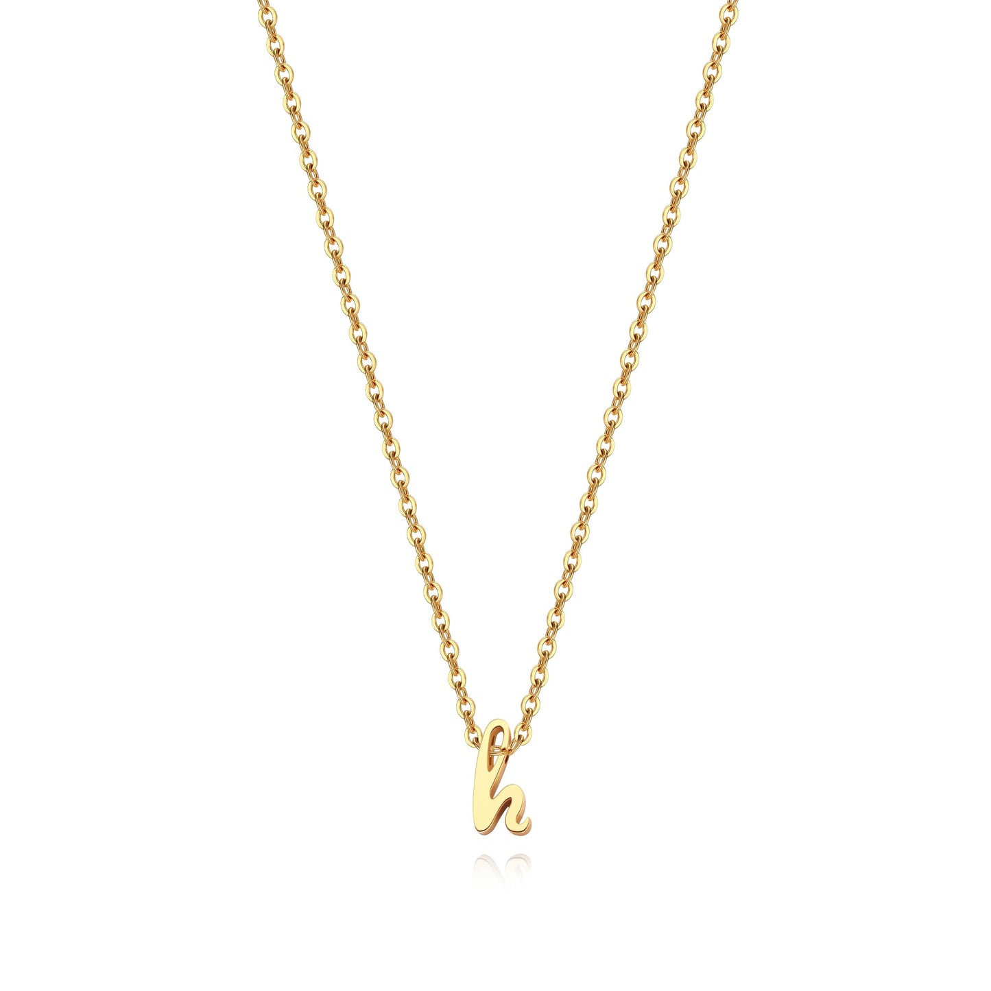 Tiny Script Initial Necklace