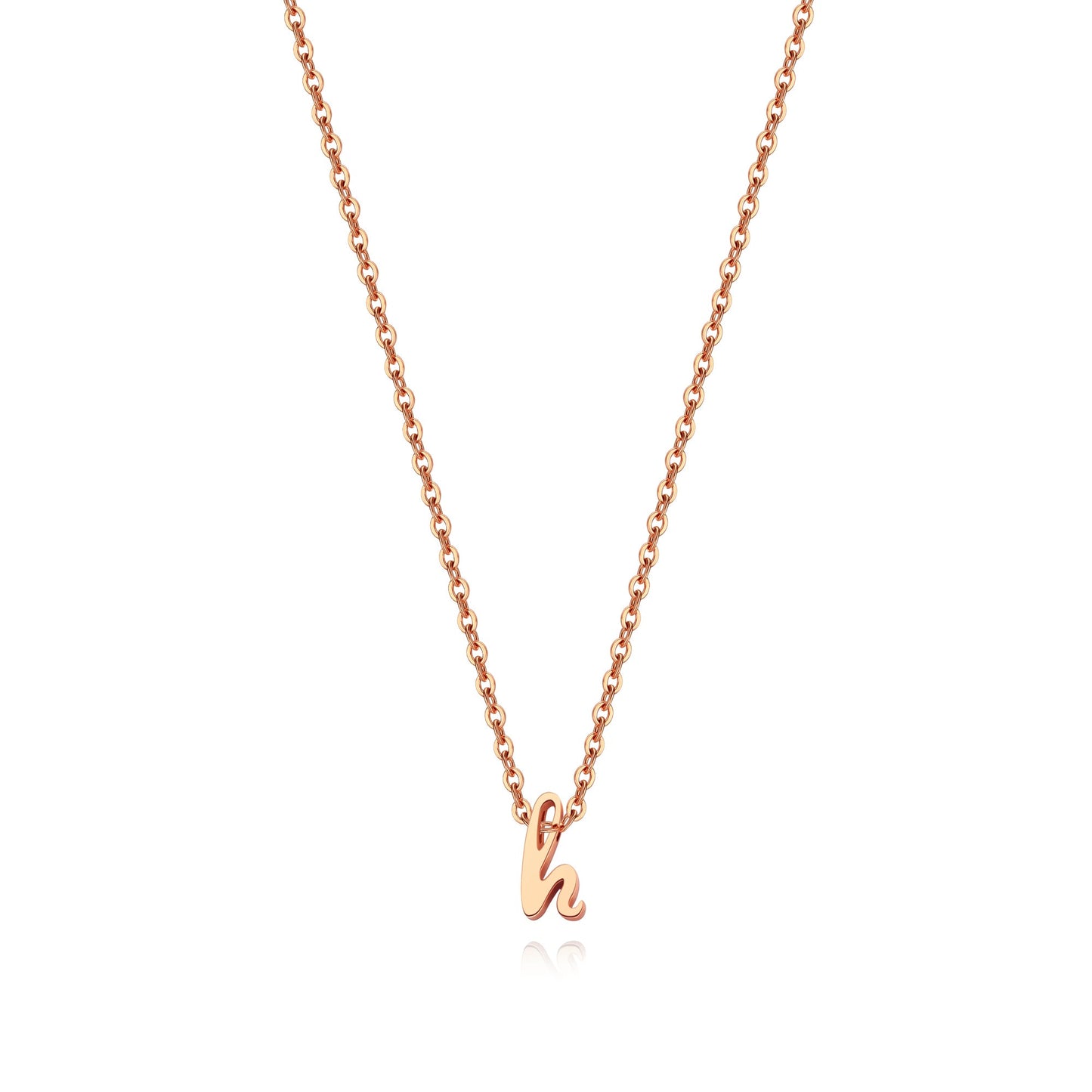 Tiny Script Initial Necklace