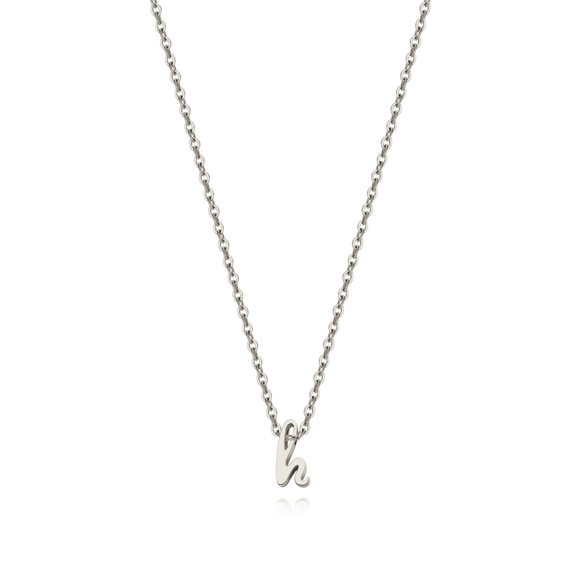 Tiny Script Initial Necklace