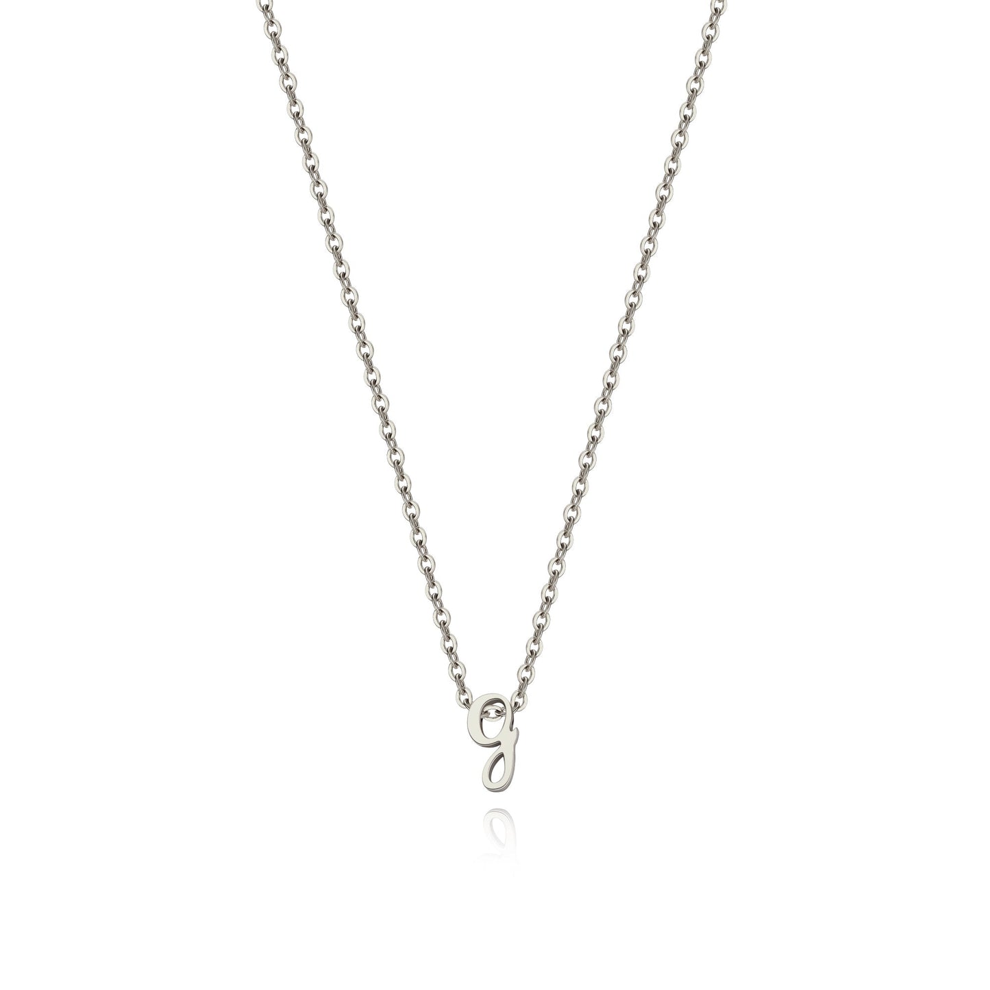 Tiny Script Initial Necklace