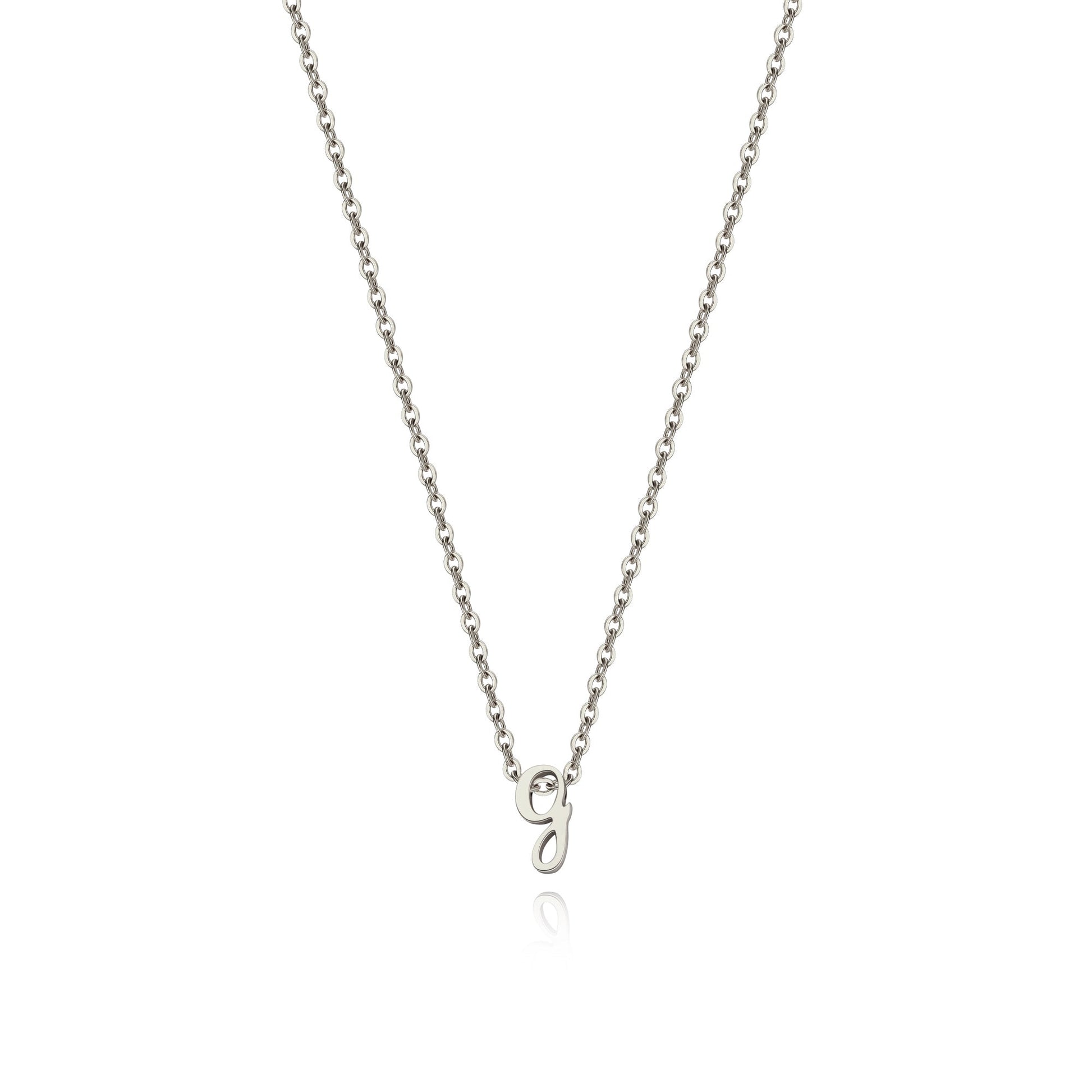Tiny Script Initial Necklace