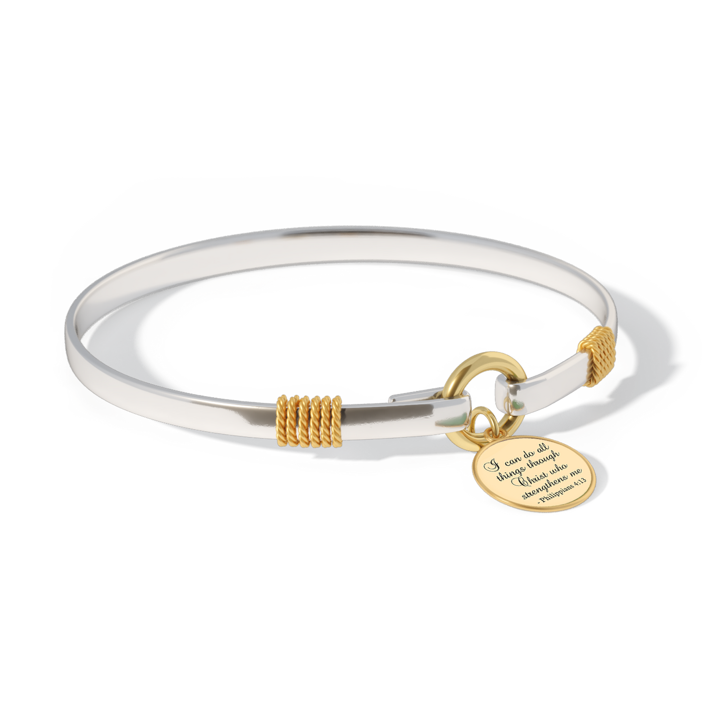All Things Through Christ - Two-Tone Custom Charm Bracelet