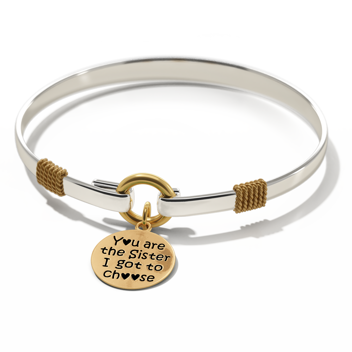 Sister I Got To Choose - Two-Tone Custom Charm Bracelet