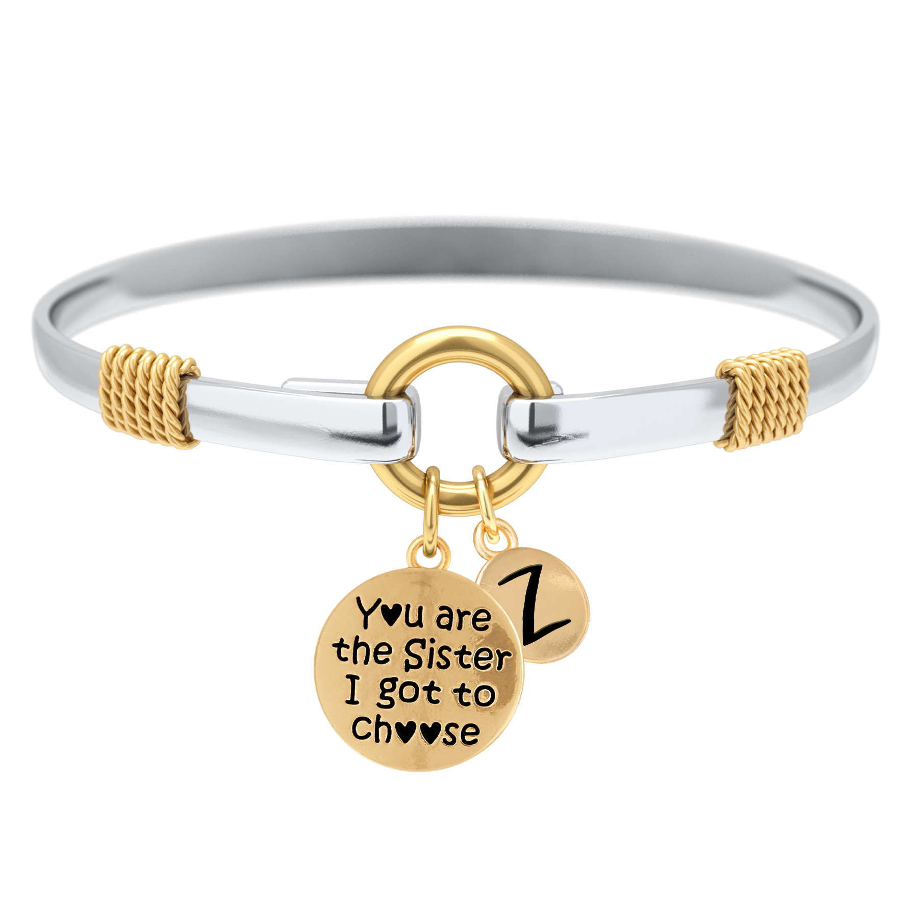 Sister I Got To Choose - Two-Tone Custom Charm Bracelet
