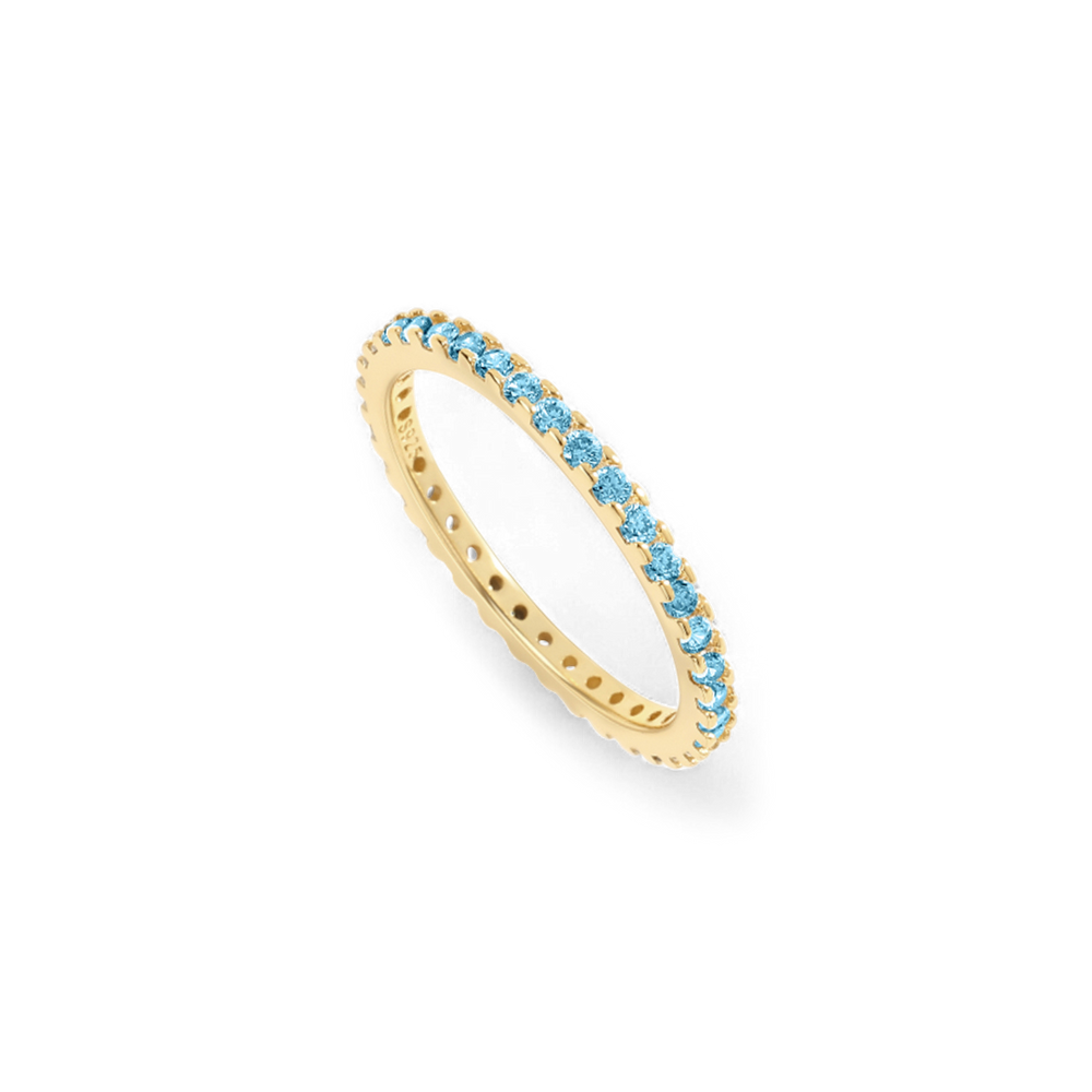 March Birthstone Eternity Stacking Ring