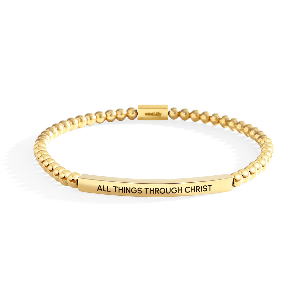 All Things Through Christ Beaded Inspire Bracelet