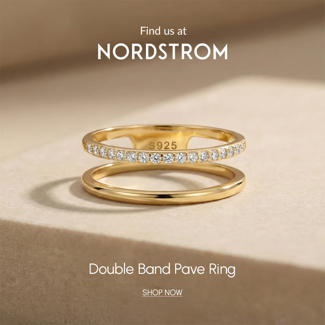 Double Band Pave Ring