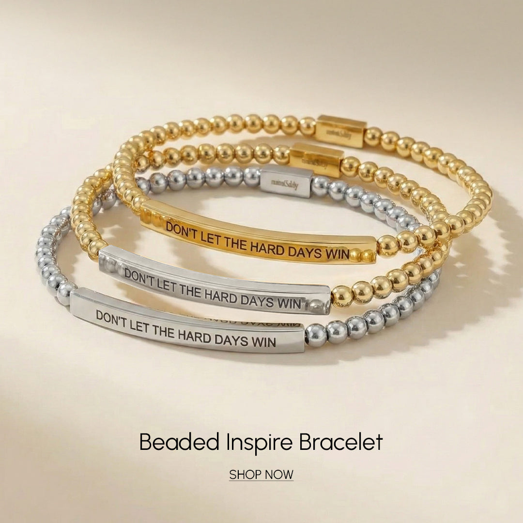 Don't Let The Hard Days Win Beaded Inspire Bracelet